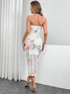 Floral Print Strapless Midi Dress