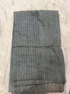 Grey Striped Saree