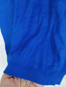 Royal Blue Embellished Sleeveless Top