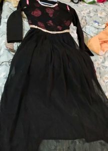 Black Floral Ethnic Gown