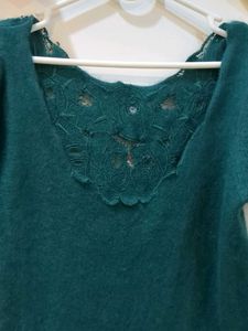 Emerald Green Puff Sleeve Dress