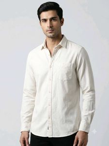 Men's Classic Cream Casual Shirt