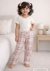 Kids Girls Plaid Pajama