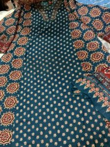 💙 Elegant Blue Long Gown with Dupatta 💙