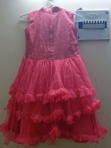Red Ruffled Party Dress