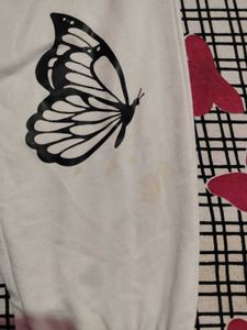 Butterfly Print Split Pants