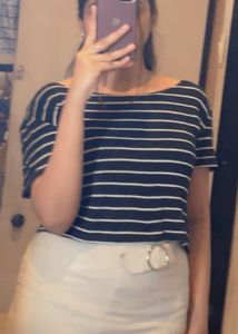 Striped Ribbed Tee