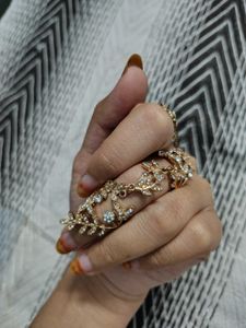 Elegant Butterfly Design Hand Chain Ring