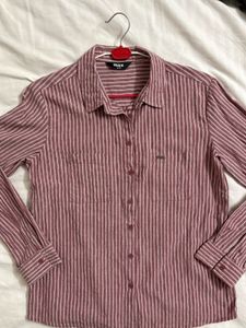Striped Button-Up Shirt