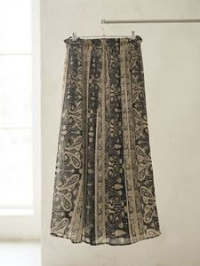 Bohemian Paisley Print Maxi Skirt