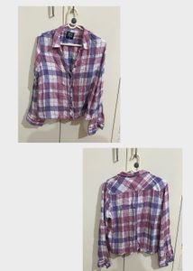 Pink & Purple Button-Up Shirt