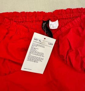 Red Puff Sleeve Crop Top