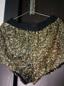 Sparkly Gold Sequin Shorts
