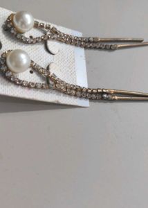 Elegant Pearl &amp; Crystal Drop Earrings