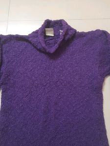 Smart Purple High Neck Sweater
