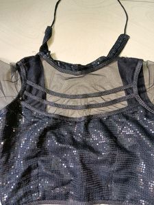 Grey Saree Sequence Blouse