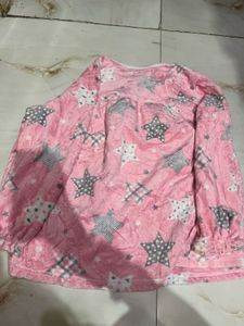 Cozy Pink Star Print Pajama Set