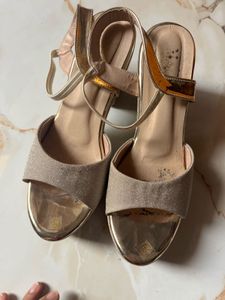 Sparkly Gold Platform Heels