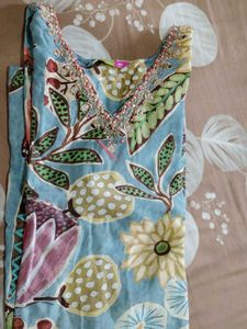 Embellished Striped Kurta