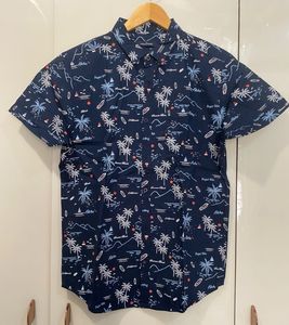 Men's Tropical Print Short Sleeve Shirt