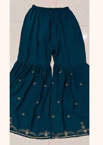 Elegant Teal Embroidered Kurta Set