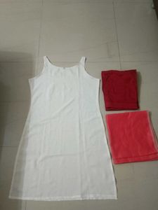 White Top with Embroidered Pink Flowers