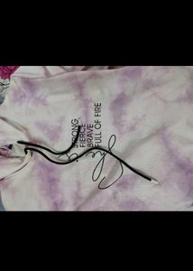 Tie-Dye Hoodie with Graphic Print