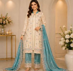 (M-L size)Elegant Embroidered Kurta Set
