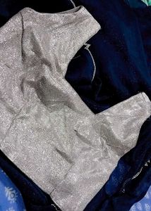 Elegant Navy Blue Saree