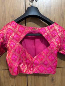 Pink Banarasi silk Blouse