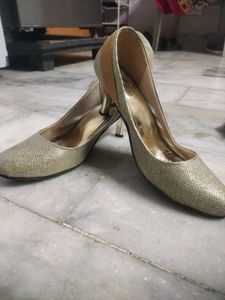 Sparkly Gold Heels