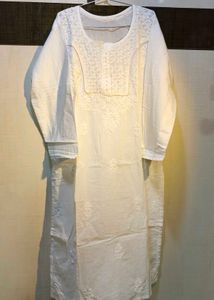 Pure Cotton White Chikankari Kurta