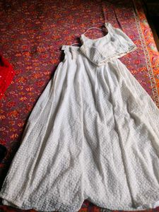 White Chikankari Lehenga Choli Set
