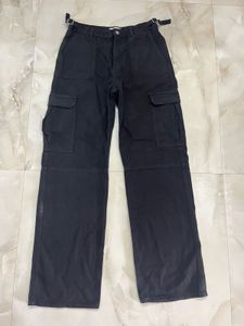 Terranova Adjustable Black Cargo Jeans