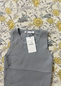 Zara Grey Sleeveless Top