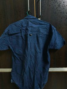 Men's Blue Short Sleeve Shirt