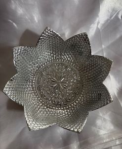 combo Plastic Silver Decorative Bowl and Tea Plate