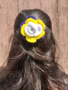 Crochet Flower Hair Clip