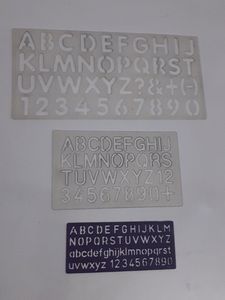 Plastic Stencil Of Alpabet And Numbers( Large,medium, Small)Large 800 Coins, Medium 600 Coins, Small 400 Coins