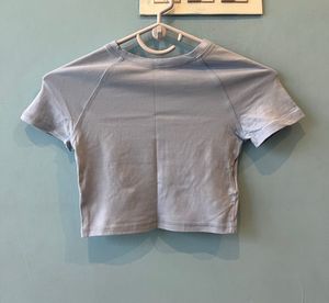 Light Blue Cropped T-Shirt