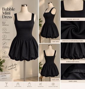 Bangkok Boutique Black Bubble Mini Dress