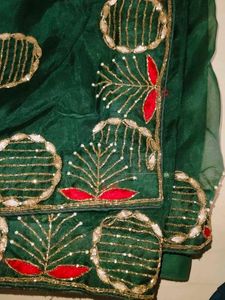 Hand Work Festive And Wedding Wear Saree With Blou