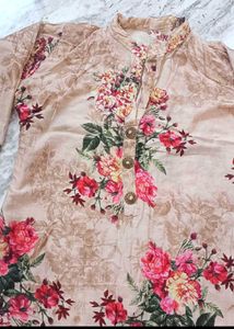 Elegant Floral Kurta Set with Dupatta