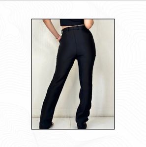 Heart Cut Out High Waist Chic Black Pants