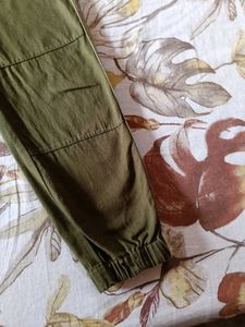 Olive Green Cargo Joggers