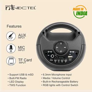50W Portable Multimedia Bluetooth Speaker with Dua