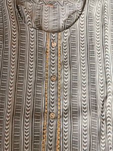 Striped Grey Kurta