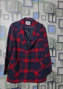 Red &amp; Blue Plaid Blazer