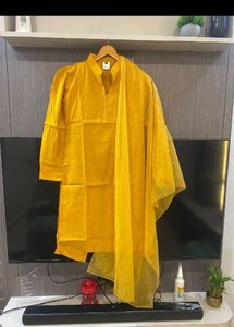 Vibrant Yellow Kurta Set with Dupatta