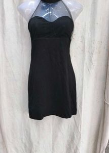 I. Chic Black Halter Neck Dress